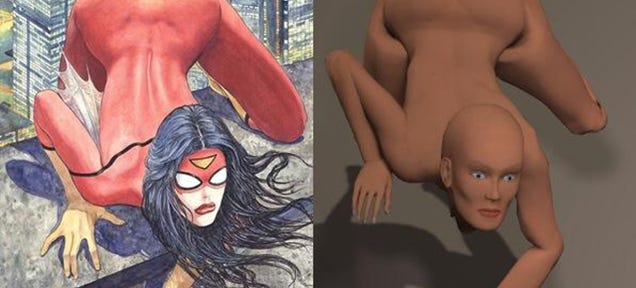 Here's How Anatomically Impossible That Spider-Woman #1 Cover Is (NSFW?)