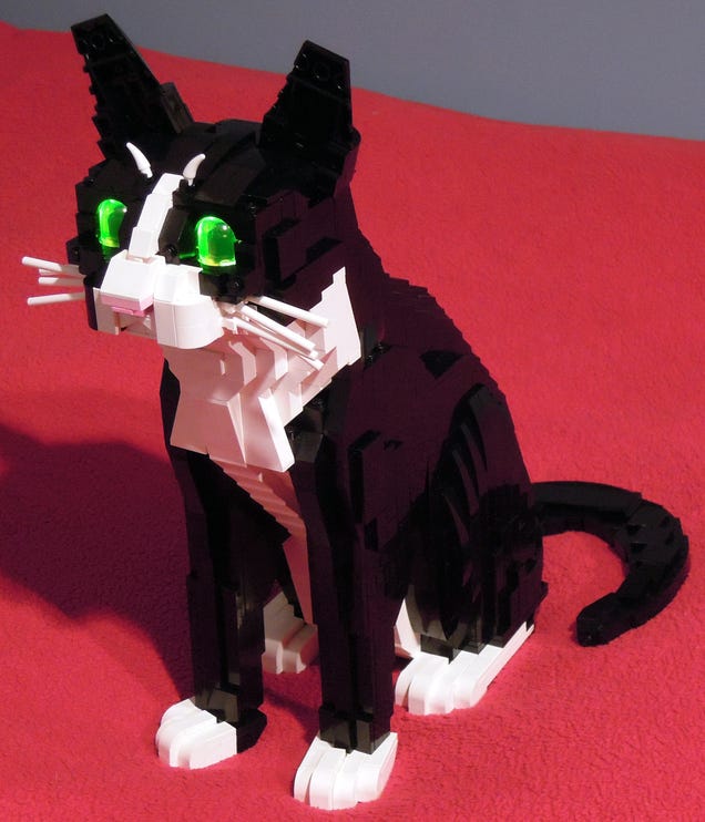 minecraft cat lego