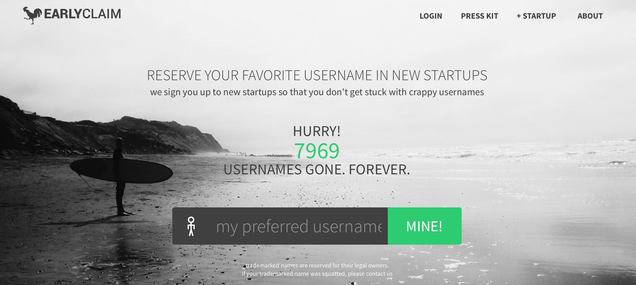 This Site Automatically Saves Your Favorite Username on New Services