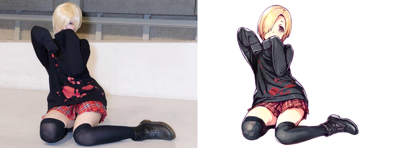 Cosplayers Turned into Drawings