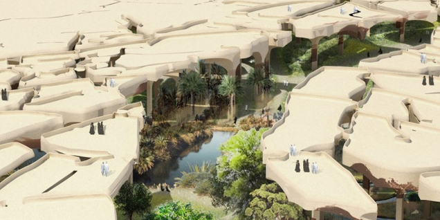 Abu Dhabi's New Park Will Hide a 30 Acre Oasis Below Parched Desert