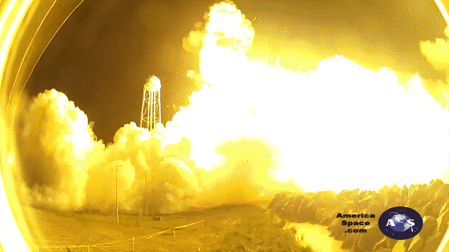 Terrifying New Close-Up Camera Footage of the Antares Rocket Explosion