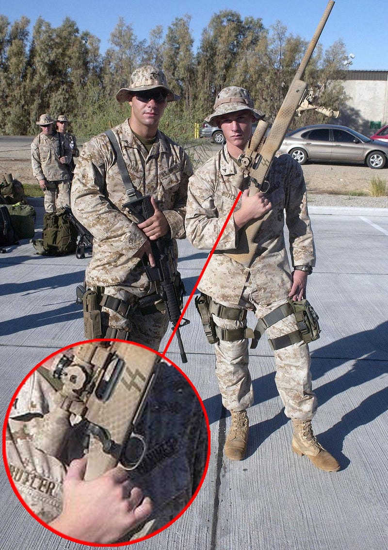 U.S. Marines Sorry for Posing with Nazi Flag, Nazi Rifle