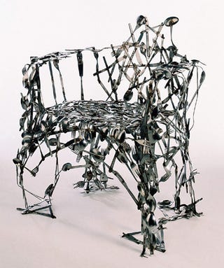 British Designer Makes Insane Looking Chairs Out of Hard-To-Recycle Trash