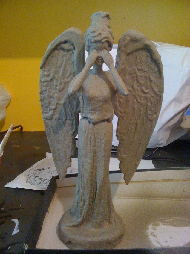 Weeping Angel Barbie is waiting for Ken to Blink