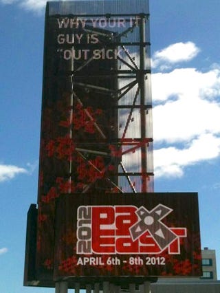This PAX East Billboard Blows Everyone's Sick-Day Cover Story