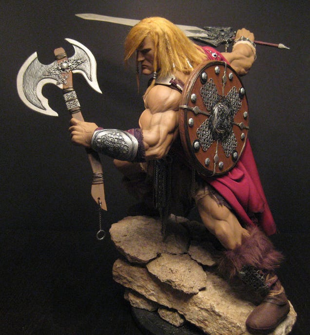 Artist builds beautiful He-Man sculpture with biceps the size of honey baked hams