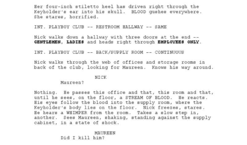 A Read On The Script From The "Playboy" TV Show