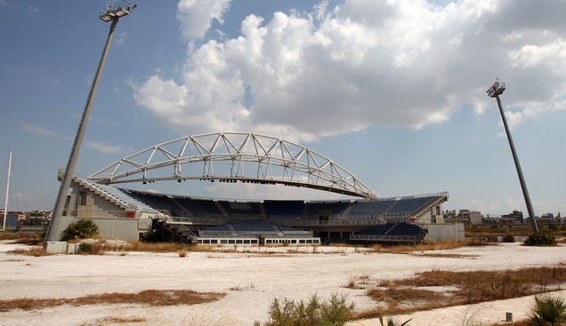Eight years after the Athens Olympics, some venues have been left to rot