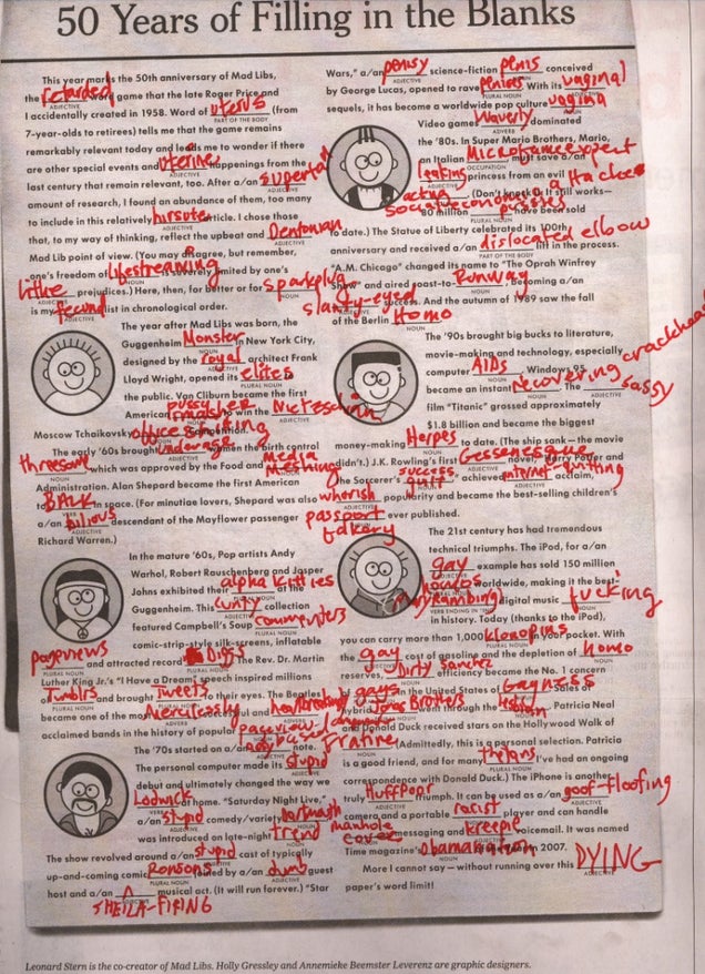 In Which We Fill in the 'Times' Mad-Lib