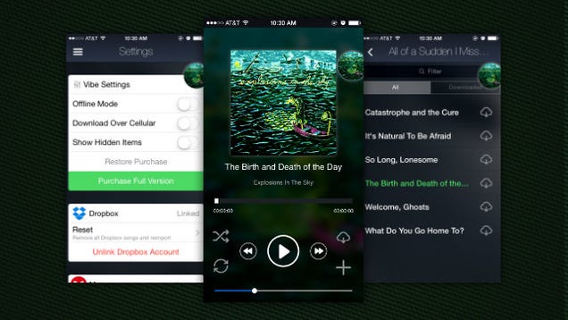 Vibe Cloud Music Player Plays Your Music from Dropbox, Drive, and More