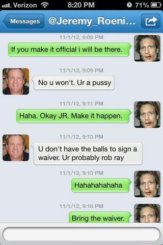 "Ur Probably Rob Ray": Jeremy Roenick's Spirited Banter With The Twitter Troll He Wants To Fight