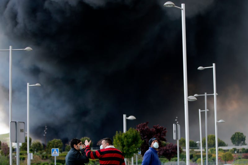 Up To 9,000 Evacuees Return Home Following Massive Fire At Tire Dump Near Madrid