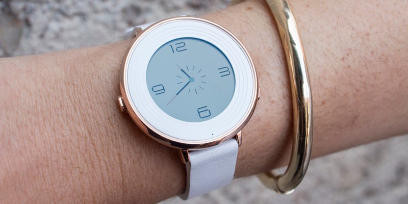 pebble time round rose gold