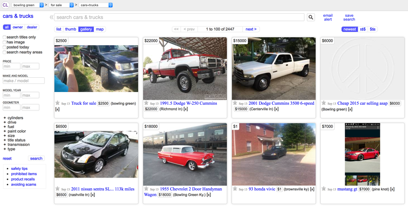 The Ten Best Places In America To Buy A Car Off Craigslist