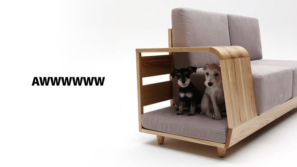 This Sofa With Attached Dog House Is One Perfect Idea