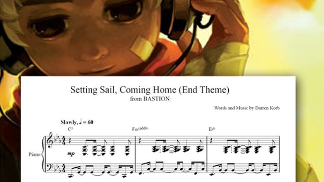 Now You Can Get Free Sheet Music for Bastion's Best Tunes