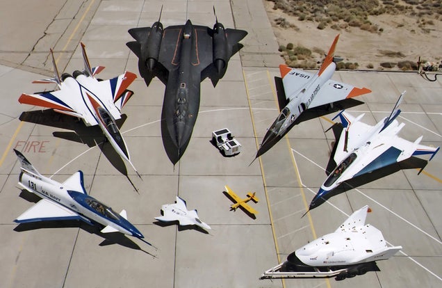 They may look like toys but this is NASA's amazing airplane collection