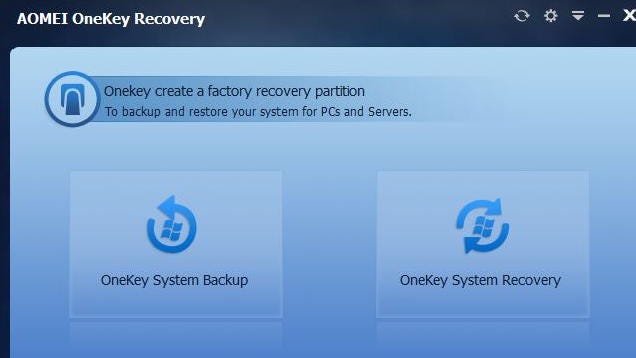 AOMEI OneKey Recovery Creates a Custom Windows Recovery Partition