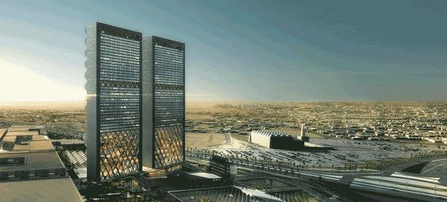 Sunshades Bloom to Protect These Towers from the Brutal Desert Sun