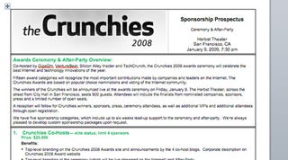 You too can be a Crunchies Co-Host for $25,000