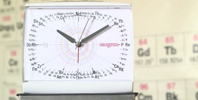 Periodic table alarm clock lets you see atomic numbers at a glance