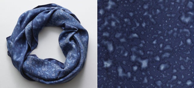 These Silk Scarves Are Patterned With Real Raindrops