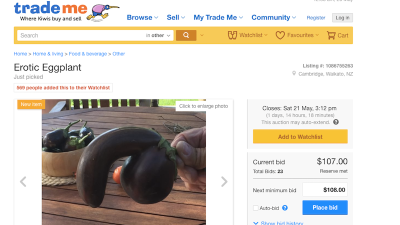 Any Interest in Buying This Erotic Eggplant?