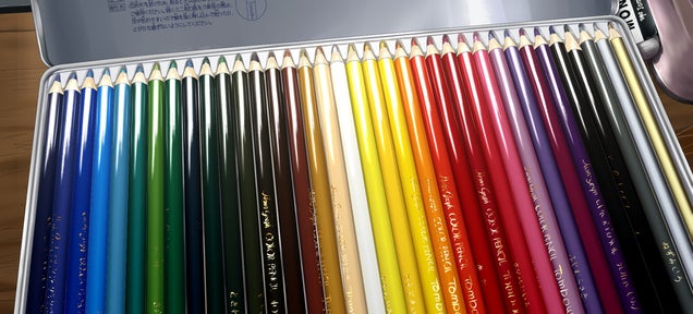 These color pencils are actually a color drawing