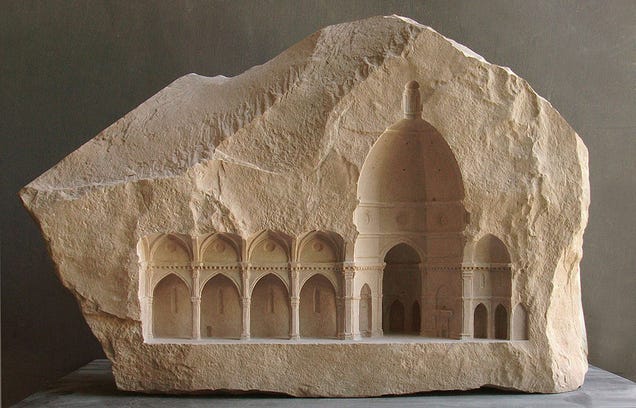 Amazing sculptures reveal hidden temples and castles inside of rocks