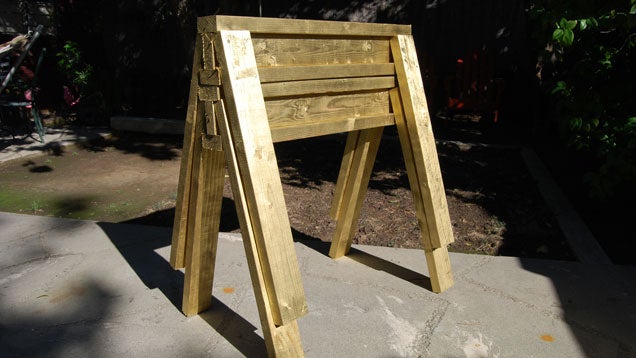 ​Build Stackable Sawhorses from Scrap Lumber in Under 10 Minutes