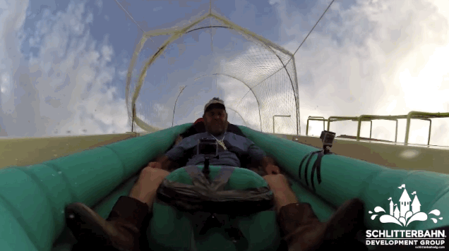 Watch The World's Tallest Water Slide Test Its First Human Riders