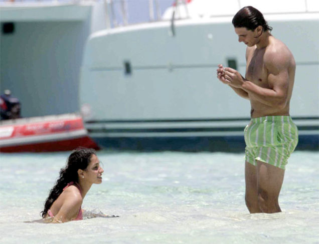 Rafael Nadal Puts The Wind Into His Girlfriend's Sails