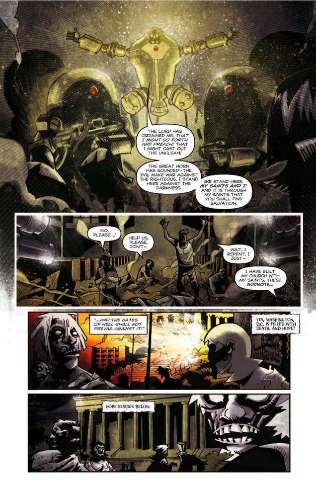 Check out a 7-page preview of the latest issue of Zombies Vs. Robots: Undercity