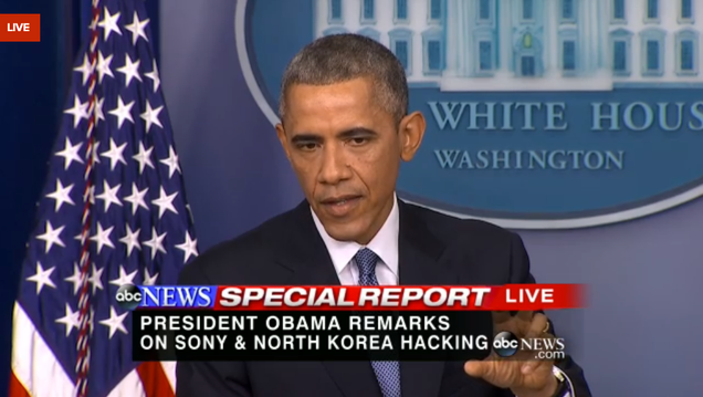Obama: Sony Made a Mistake Pulling The Interview