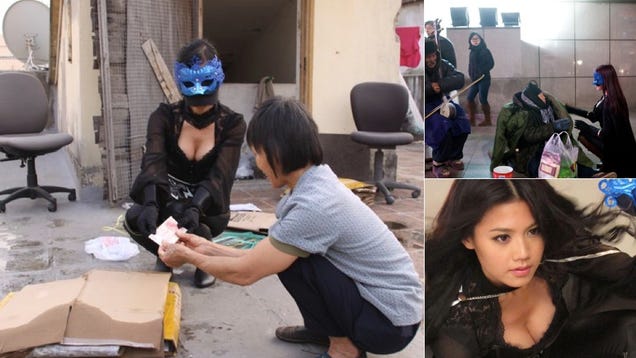 Real-Life Superhero Helps the Homeless with Food, Money, and Cleavage