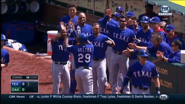 Another Classic In the 'Elvis Andrus Touching Adrian Beltre's Head