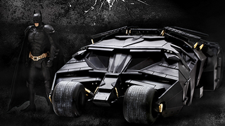 A Brilliant <i>Dark Knight</i> Tumbler Model, Complete With Batman To Drive It