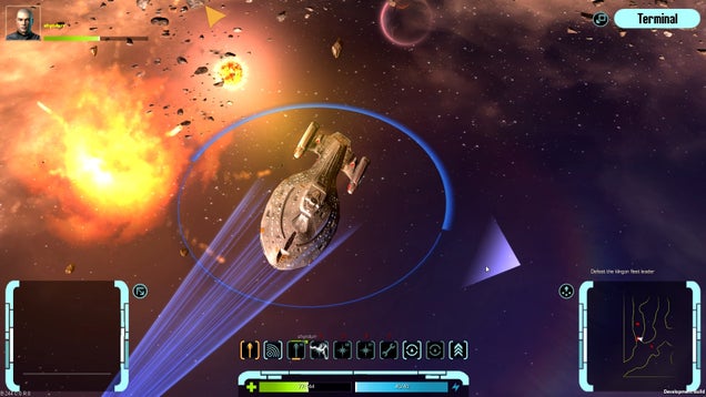 Watch Star Trek — Infinite Space's badass Intrepid-class starship take down a squadron of ships!