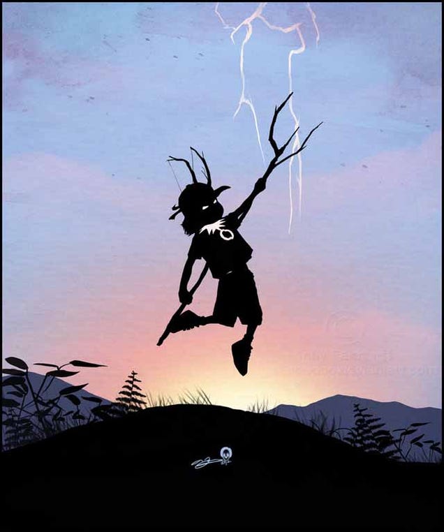 Beautiful superhero silhouettes show comic book characters at recess