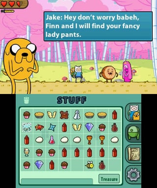Gaze Upon The Various Shapes Jake Will Take In The 3DS Adventure Time Game