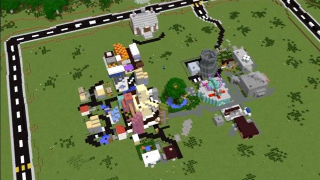It's SimCity in Minecraft. Literally.