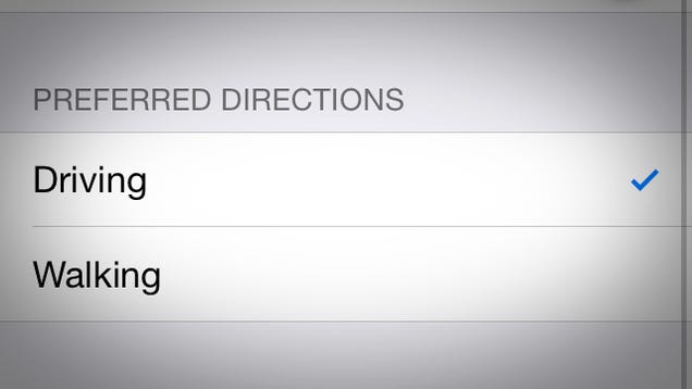 Set Walking Directions as the Default in Apple Maps