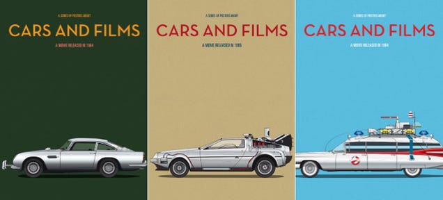 These Posters Immortalize the Cars From Your Favorite Films