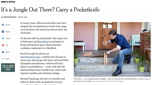 Knives Are A Fashion Statement And The New York Times Is On It