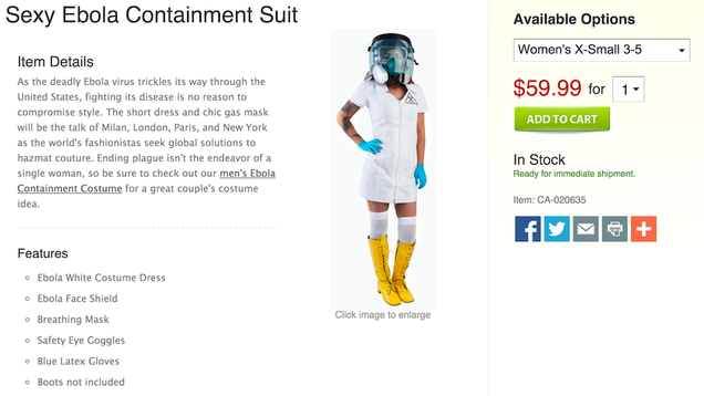 ​Please Put Me In Quarantine: The Sexy Ebola Halloween Costume Is Here