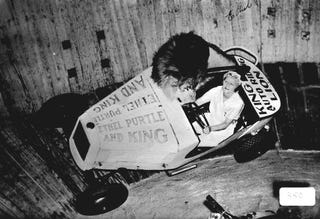 In the 1930s, daredevils would drive up walls with lions for passengers
