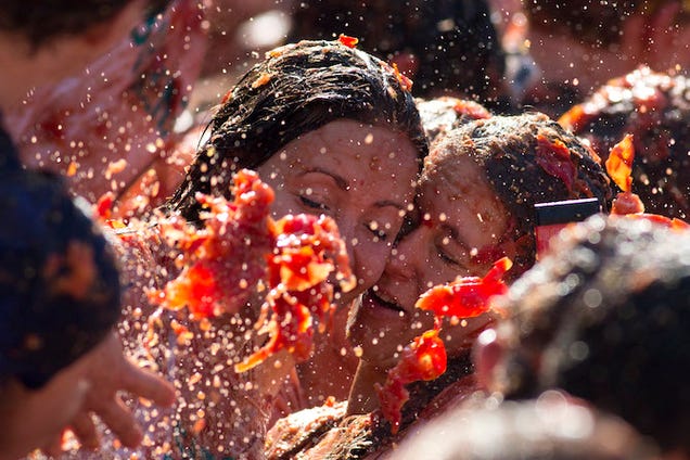 Dutch Stage Gigantic, Messy Tomato Fight to Protest Russian Sanctions
