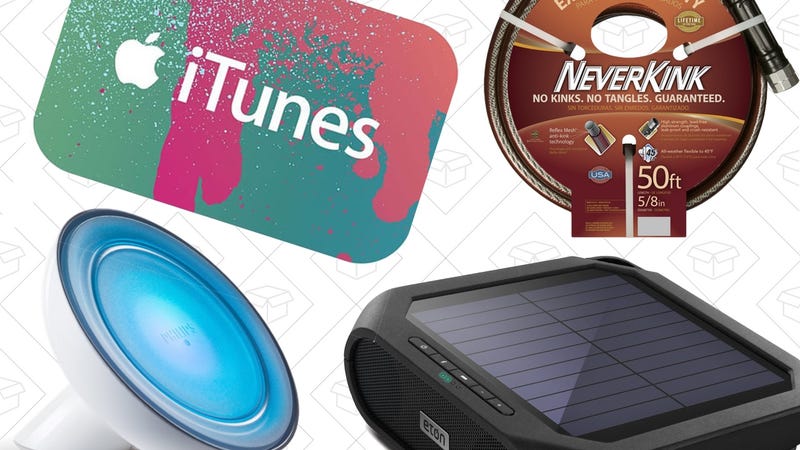 Today's Best Deals: iTunes Credit, Solar Gadgets, Hue Accent Light, and More