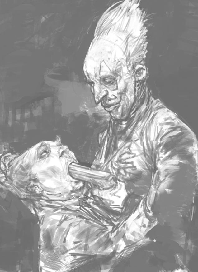 Never-seen Dark Knight concept art reveals the terrifying origins of the Joker's Clown Gang